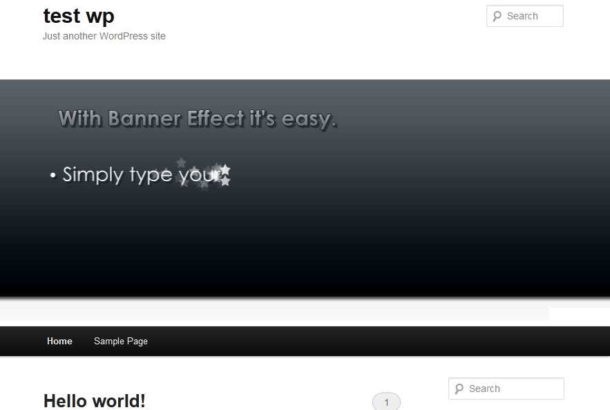 Banner Effect Header Plugin WordPress