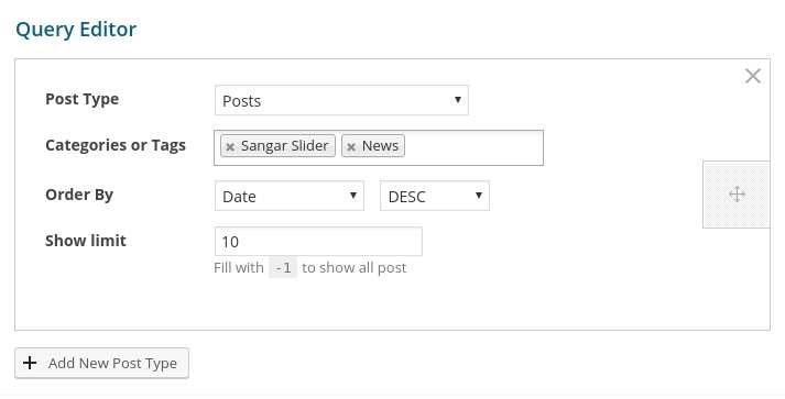 Post Slider - Sangar Slider Addon Plugin WordPress