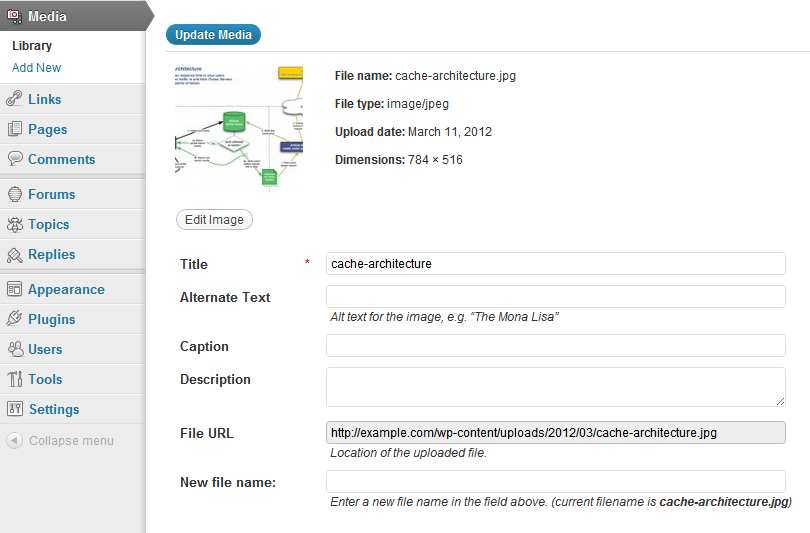 Rename Media Files Plugin WordPress