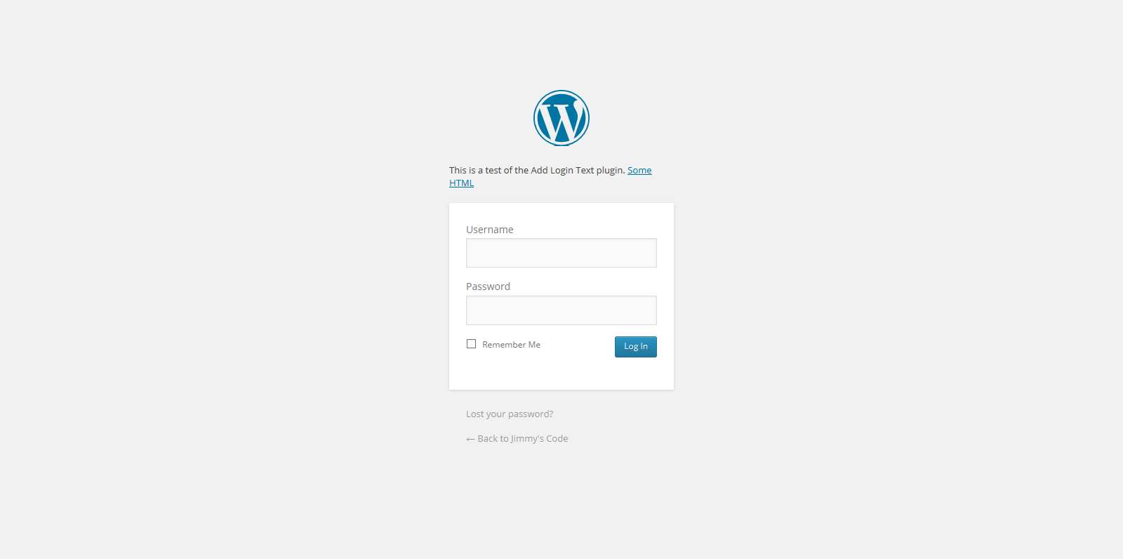 Add Login Text Plugin WordPress