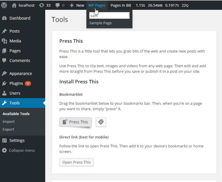 Quick Page Navigation Plugin WordPress